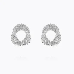 Caroline Svedbom Gemma Knot Örhängen – Rhodium
