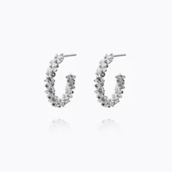 Caroline Svedbom Gemma Loops Örhängen – Rhodium