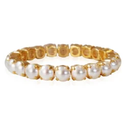 Caroline Svedbom Armband Caroline Svedbom Gia Stretch Armband Guld / Pearl