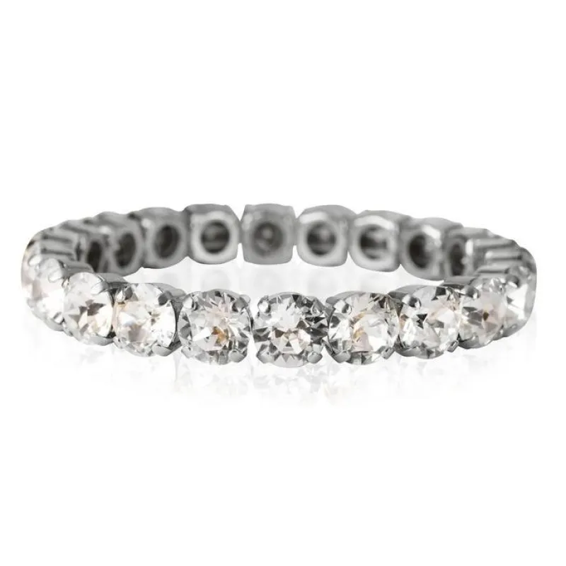 Caroline Svedbom Armband Caroline Svedbom Gia Stretch Armband Rhodium / Crystal