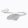 Caroline Svedbom Armband Caroline Svedbom Golden Leaf Armband/ Pearl (Rhodium)
