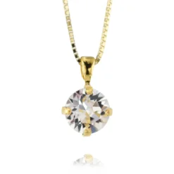 Caroline Svedbom Halsband Classic Stud Crystal (Guld)