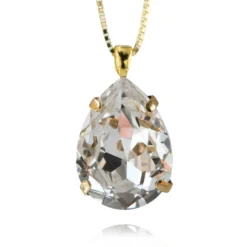 Caroline Svedbom Halsband Classic Drop Crystal (Guld)
