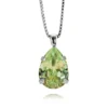 Caroline Svedbom Halsband Mini Drop Chrysolite (Rhodium)