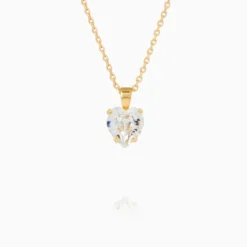 Caroline Svedbom Halsband Caroline Svedbom Heart Halsband/ Crystal – Guld