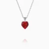 Caroline Svedbom Halsband Caroline Svedbom Heart Halsband/ Light Siam – Rhodium