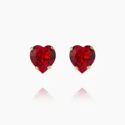 Caroline Svedbom Örhängen Caroline Svedbom Heart Örhängen/ Light Siam – Guld