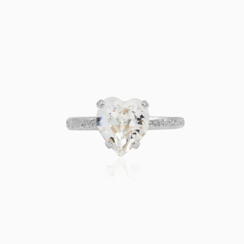 Caroline Svedbom Ringar Caroline Svedbom Heart Ring / Crystal – Rhodium