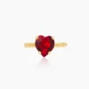 Caroline Svedbom Ringar Caroline Svedbom Heart Ring / Light Siam – Guld