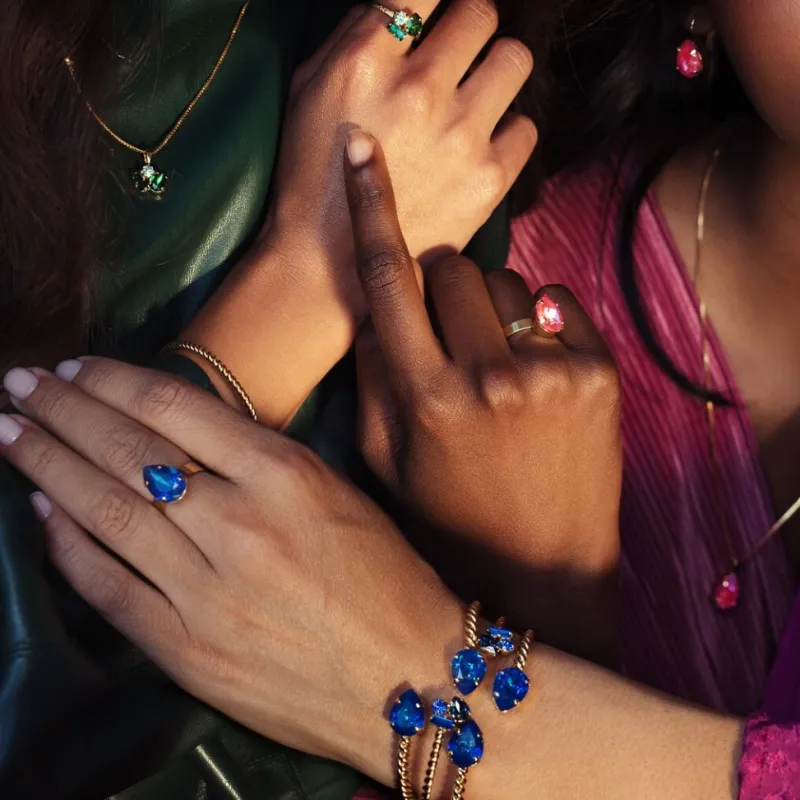 Caroline Svedbom Armband Caroline Svedbom Isa Armband Guld / Blue Combo