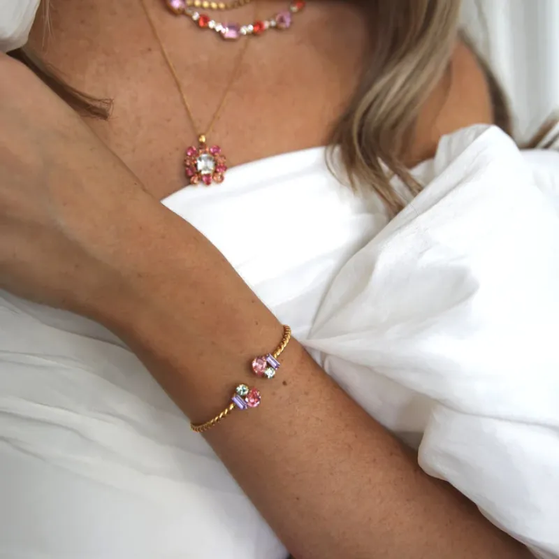 Caroline Svedbom Armband Caroline Svedbom Isa Armband / Pastel Combo (Rhodium)