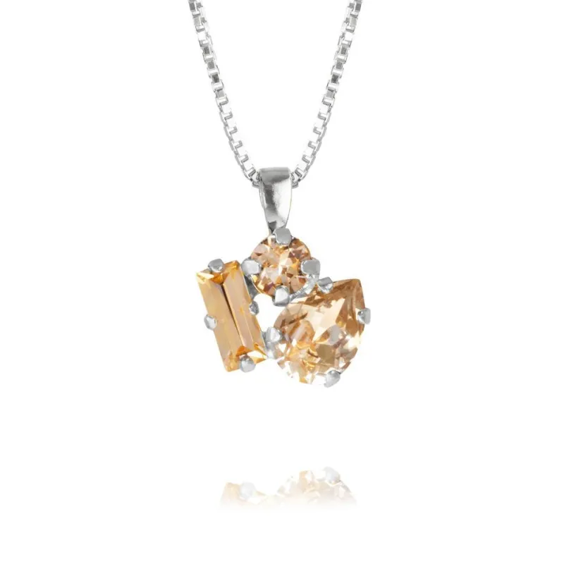 Caroline Svedbom Isa Halsband / Light Peach Combo (Rhodium)