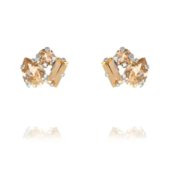 Caroline Svedbom Isa Örhängen / Light Peach Combo (Rhodium)