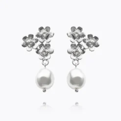 Caroline Svedbom Juni Örhängen / Pearl Crystal (Rhodium)