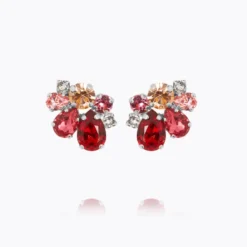 Caroline Svedbom Katie Örhängen / Scarlet Combo (Rhodium)