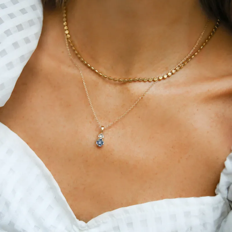 Caroline Svedbom Halsband Caroline Svedbom Leah Halsband/ Blue Combo (Rhodium)