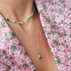 Caroline Svedbom Leah Halsband / Green Combo (Gold)