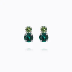 Caroline Svedbom Leah Örhängen / Green Combo (Rhodium)