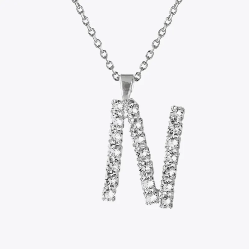 Caroline Svedbom Letter N Halsband / Crystal (Guld)