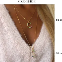Caroline Svedbom Letter S Halsband / Crystal (Guld)