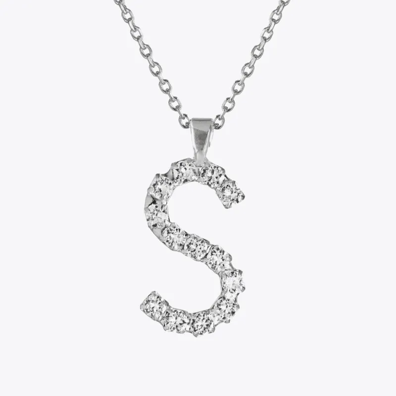 Caroline Svedbom Letter S Halsband / Crystal (Guld)