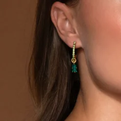 Caroline Svedbom Örhängen Caroline Svedbom Lucy Örhängen / Emerald + Peridot – Rhodium