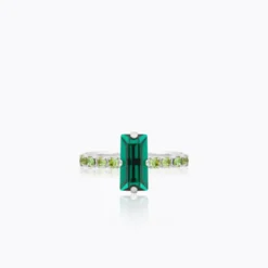 Caroline Svedbom Ringar Caroline Svedbom Lucy Ring / Emerald + Peridot – Rhodium
