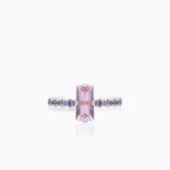 Caroline Svedbom Ringar Caroline Svedbom Lucy Ring / Violet + Tanzanite – Rhodium