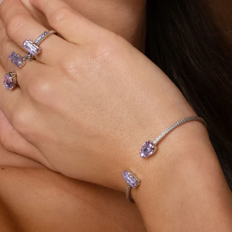 Caroline Svedbom Ringar Caroline Svedbom Lucy Ring / Violet + Tanzanite – Rhodium