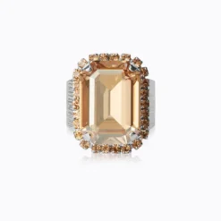 Caroline Svedbom Ringar Caroline Svedbom Lydia Cocktail Ring / Golden Shadow (Rhodium)
