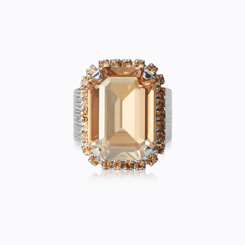 Caroline Svedbom Ringar Caroline Svedbom Lydia Cocktail Ring / Golden Shadow (Rhodium)