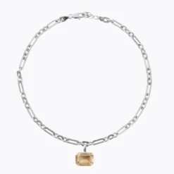 Caroline Svedbom Lydia Kedja Halsband / Golden Shadow (Rhodium)