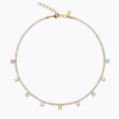 Caroline Svedbom Millie Halsband / Soft Pastel Combo (Guld)