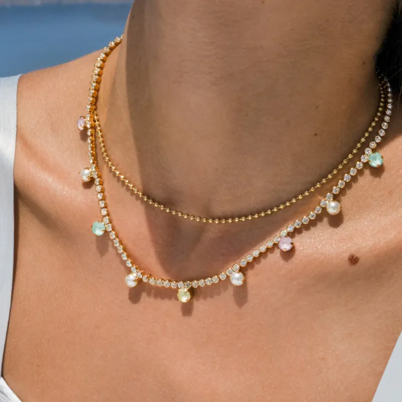 Caroline Svedbom Millie Halsband / Soft Pastel Combo (Guld)