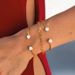Caroline Svedbom Armband Caroline Svedbom Mini Carlotta Armband / Crystal (Guld)