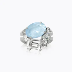 Caroline Svedbom Mini Carolina Ring / Sky Combo (Rhodium)