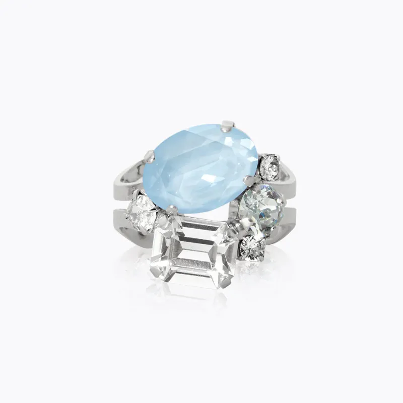 Caroline Svedbom Mini Carolina Ring / Sky Combo (Rhodium)