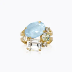 Caroline Svedbom Mini Carolina Ring / Sky Combo (Guld)