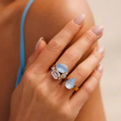 Caroline Svedbom Mini Carolina Ring / Sky Combo (Guld)