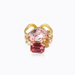 Caroline Svedbom Mini Carolina Ring / Pink Combo (Guld)