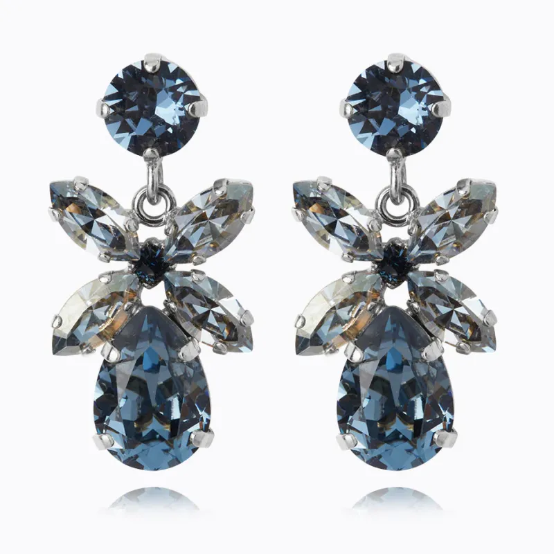 Caroline Svedbom Örhängen Caroline Svedbom Mini Dione Örhängen/ Denim Blue + Blue Shade (Rhodium)