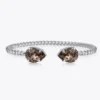 Caroline Svedbom Armband Caroline Svedbom Mini Drop Armband Rhodium / Greige