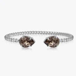 Caroline Svedbom Armband Caroline Svedbom Mini Drop Armband Rhodium / Greige