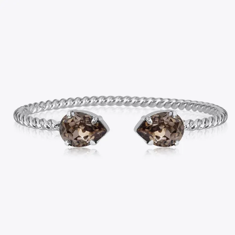 Caroline Svedbom Armband Caroline Svedbom Mini Drop Armband Rhodium / Greige