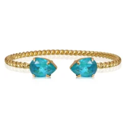 Caroline Svedbom Armband Caroline Svedbom Mini Drop Armband Guld / Laguna Delite