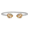 Caroline Svedbom Armband Caroline Svedbom Mini Drop Armband Rhodium / Light Peach