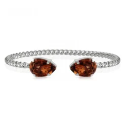 Caroline Svedbom Armband Caroline Svedbom Mini Drop Armband Rhodium / Smoked Topaz