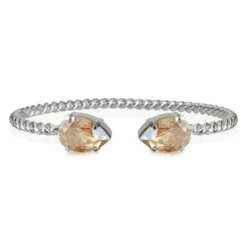 Caroline Svedbom Armband Caroline Svedbom Mini Drop Armband Rhodium / Golden Shadow