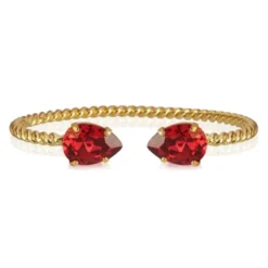Caroline Svedbom Armband Caroline Svedbom Mini Drop Armband Guld / Scarlet