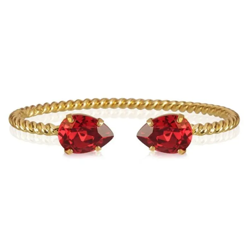 Caroline Svedbom Armband Caroline Svedbom Mini Drop Armband Guld / Scarlet